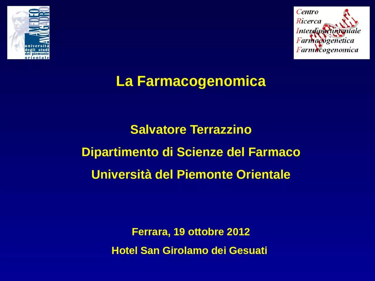 PPT-La Farmacogenomica Salvatore Terrazzino