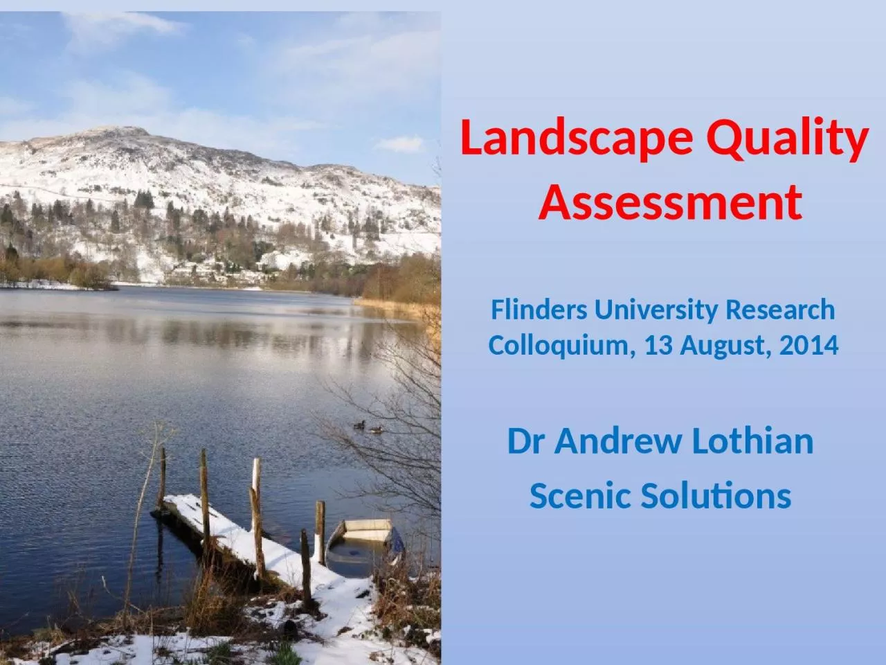 Landscape Quality  Assessment