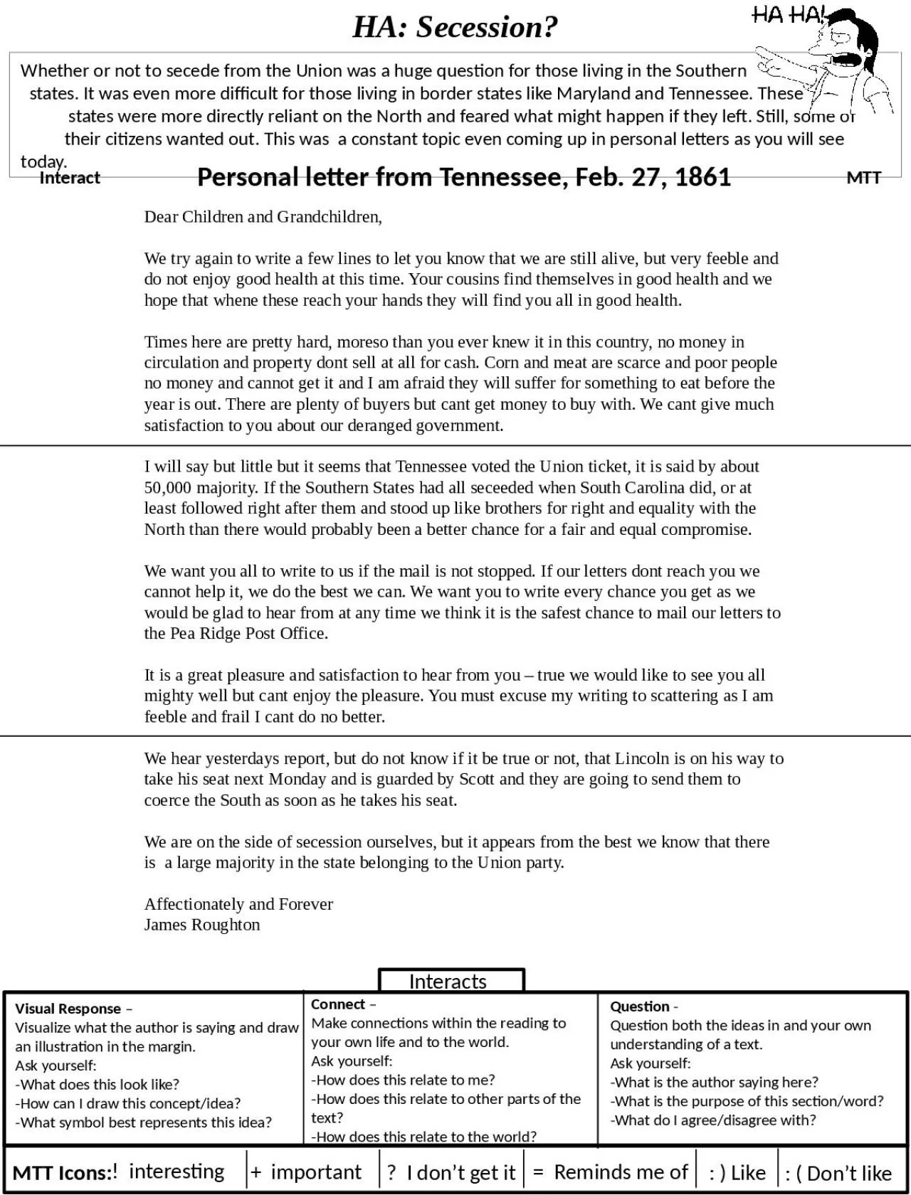 PPT-HA: Secession? Interact MTT