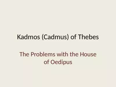 Kadmos  (Cadmus) of Thebes