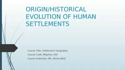 ORIGIN/HISTORICAL EVOLUTION OF HUMAN