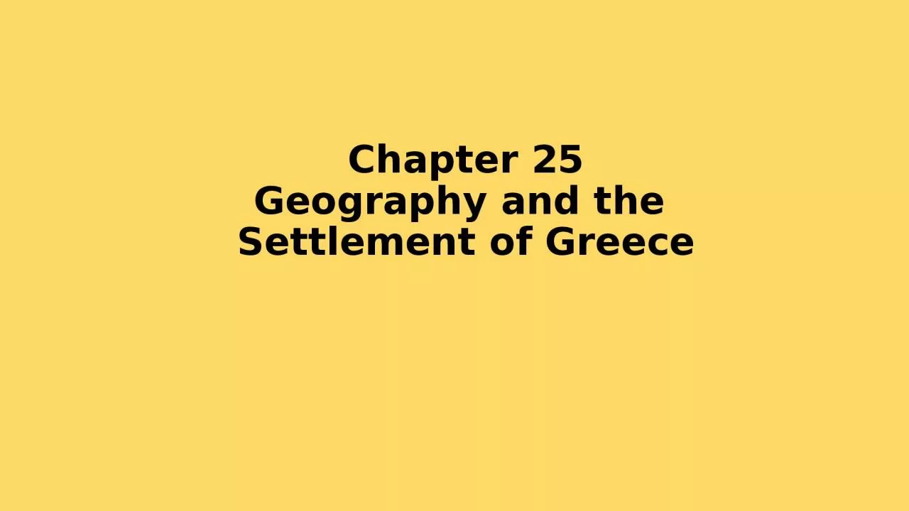 PPT-Chapter 25 Geography and the