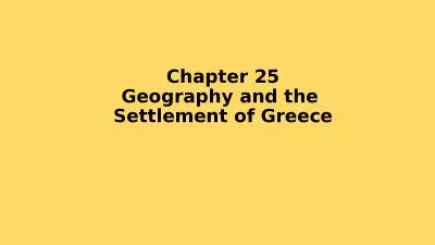 Chapter 25 Geography and the