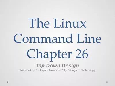 The Linux Command Line Chapter 26