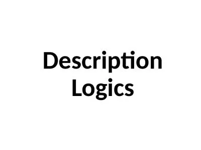 Description Logics What Are Description Logics?