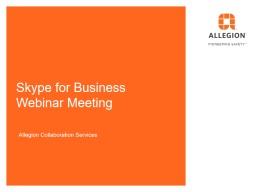 Skype for Business Webinar Meeting