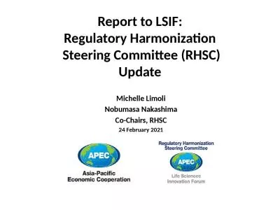 Report to LSIF:  Regulatory Harmonization