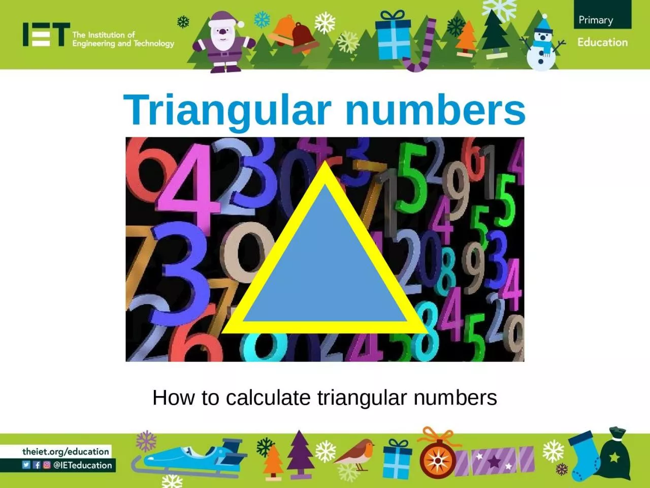 Triangular numbers How to calculate triangular numbers