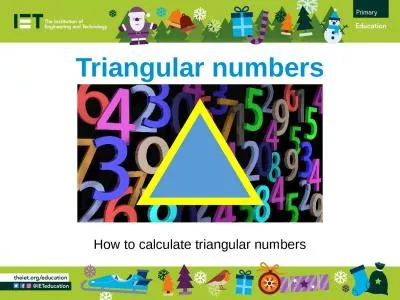 Triangular numbers How to calculate triangular numbers