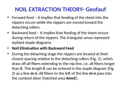 NOIL EXTRACTION  THEORY-