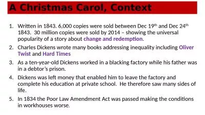 A Christmas Carol, Context