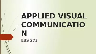 APPLIED VISUAL COMMUNICATION