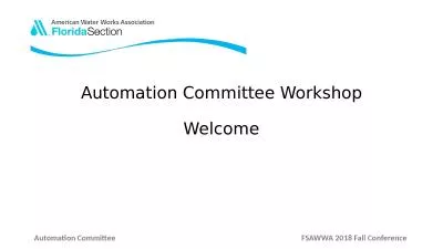 Automation Committee Workshop