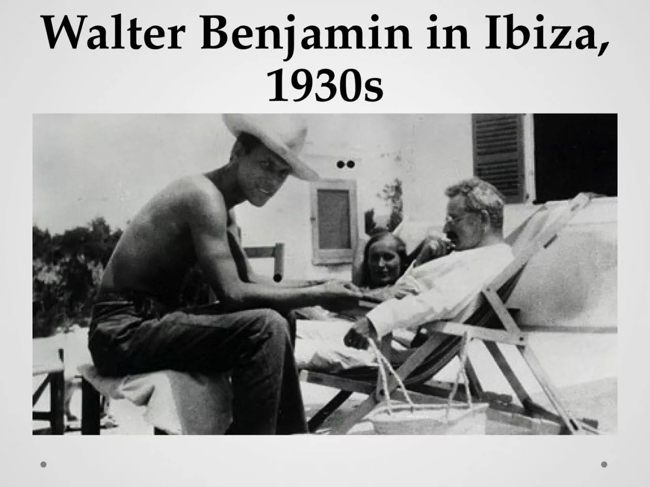 Walter Benjamin in Ibiza, 1930s