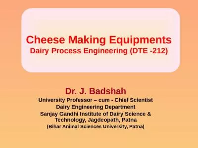 Cheese Making Equipments