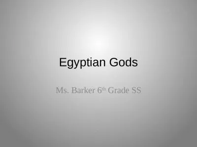 Egyptian Gods Ms. Barker 6