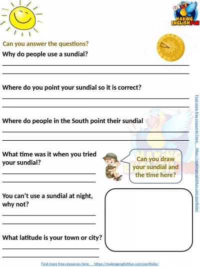 Making a Sundial Find more free resources here:     https://makingenglishfun.com/portfolio/