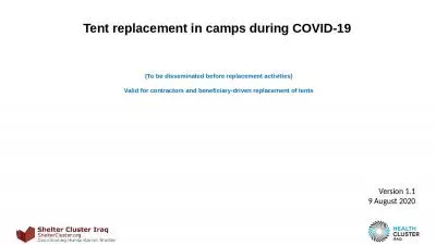Tent replacement in camps during COVID-19