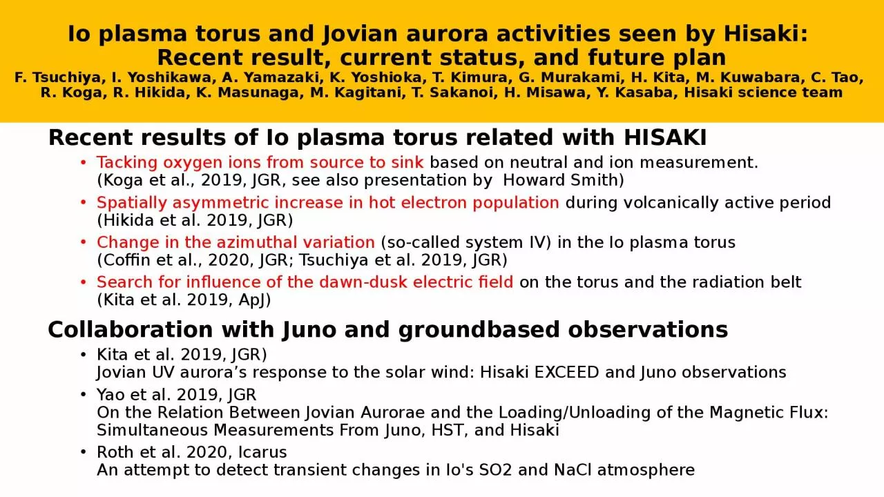 PPT-Io plasma torus and Jovian aurora activities seen by Hisaki: