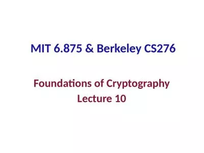 MIT 6.875 & Berkeley CS276