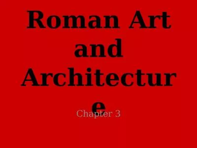 Roman Art and Architecture