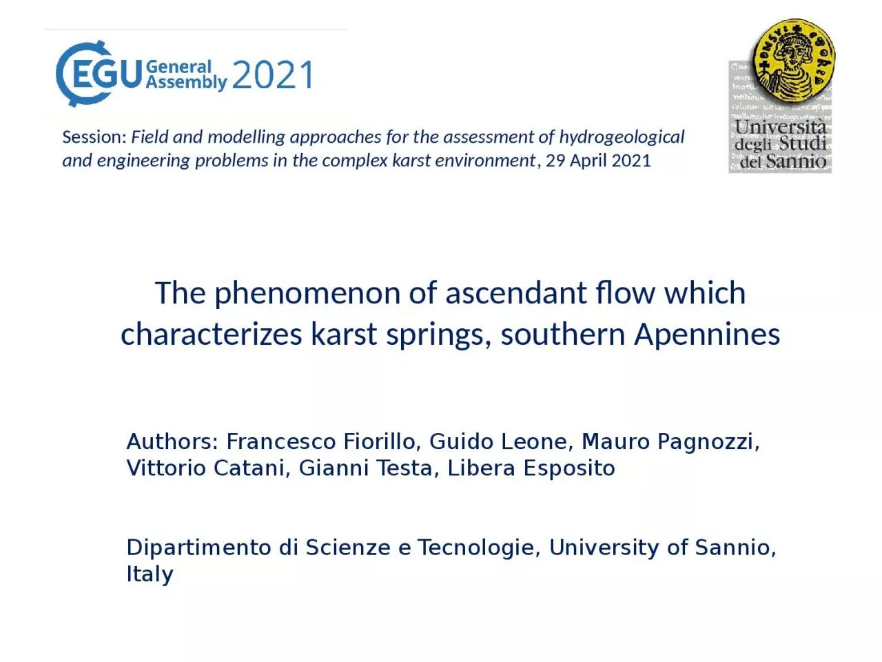 PPT-Authors : Francesco Fiorillo, Guido Leone, Mauro Pagnozzi, Vittorio Catani, Gianni Testa,