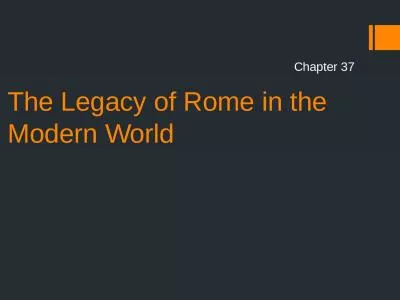 The Legacy of Rome in the Modern World