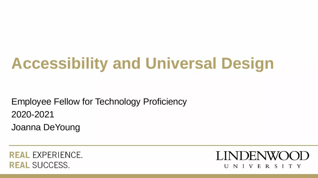 PPT-Accessibility and Universal Design