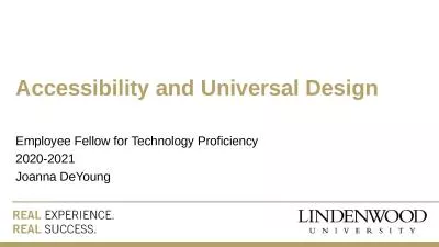 Accessibility and Universal Design