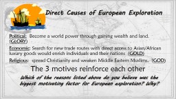 PPT-Political: Become a world power through gaining wealth and land. (