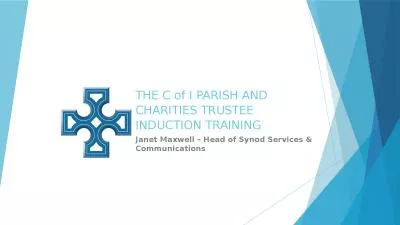 THE C of I PARISH AND  CHARITIES TRUSTEE INDUCTION TRAINING