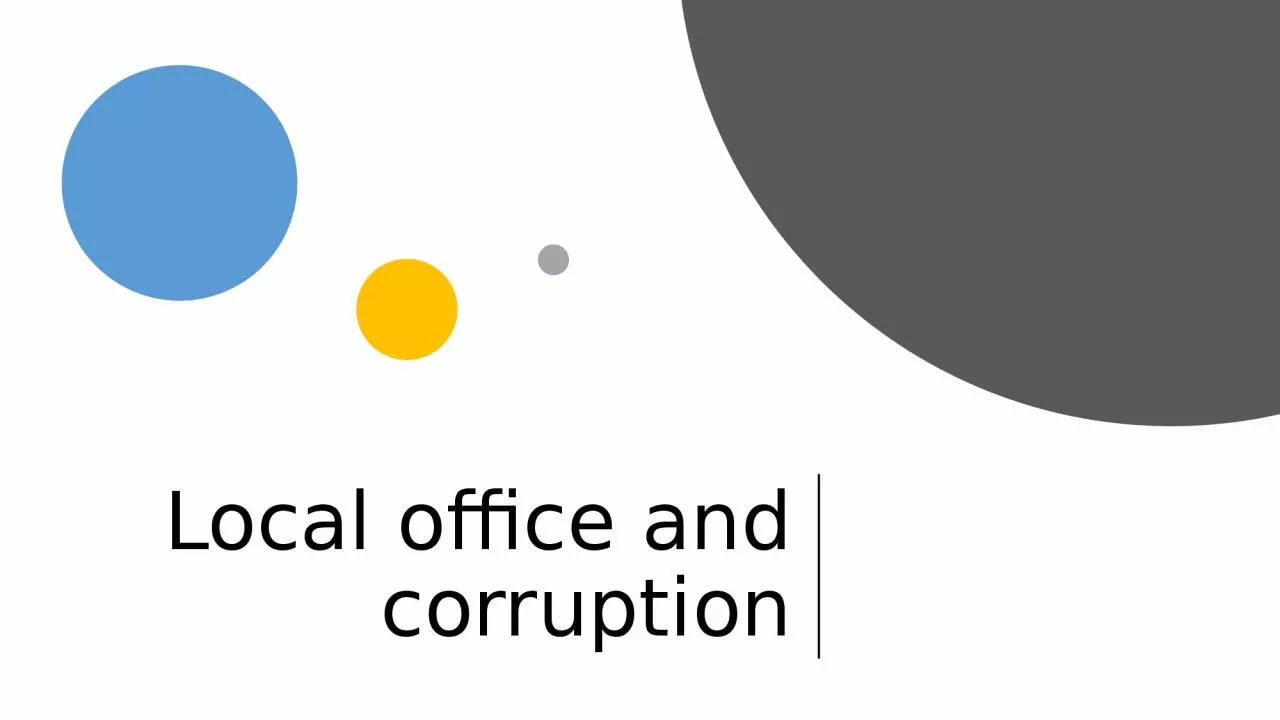 Local office and corruption