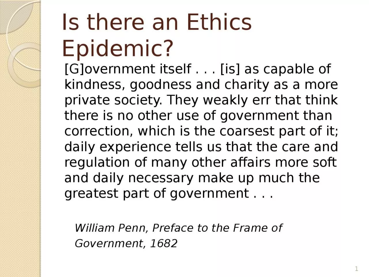 Is there an Ethics Epidemic?
