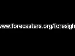 www.forecasters.org/foresight