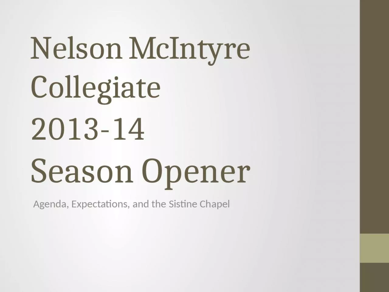 PPT-Nelson McIntyre Collegiate