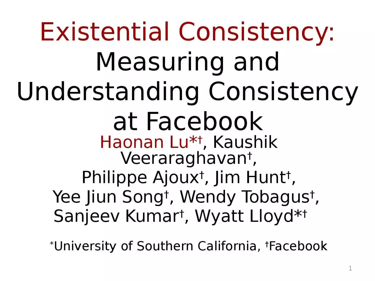 Existential Consistency: