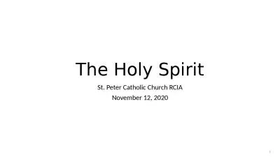 The Holy Spirit St. Peter Catholic Church RCIA