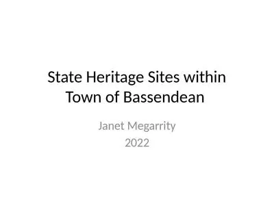 State Heritage Sites within