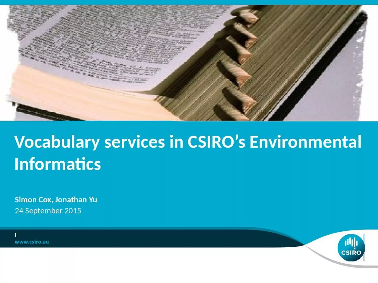 PPT-Vocabulary services in CSIRO’s Environmental Informatics