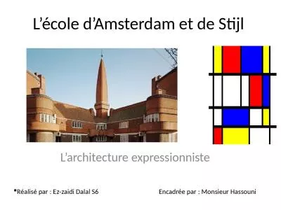 L’école d’Amsterdam et de Stijl