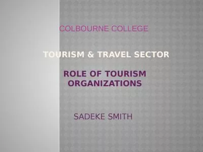 Tourism &  TRAVEL SECTOR