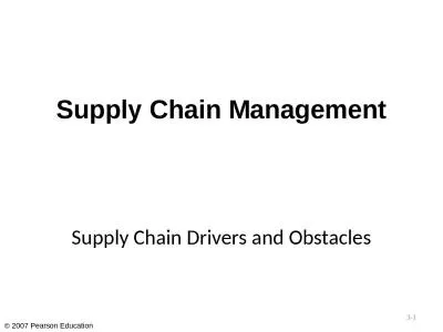 Supply Chain Drivers and Obstacles