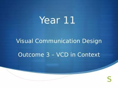 Year 11  Visual Communication Design