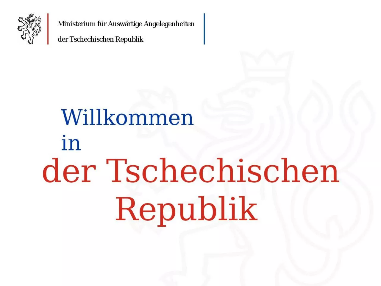 PPT-der Tschechischen Republik