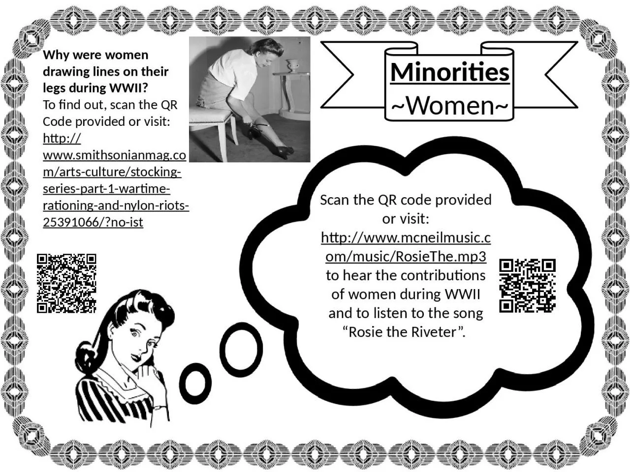 PPT-Minorities ~Women~ Scan the QR code provided or visit: