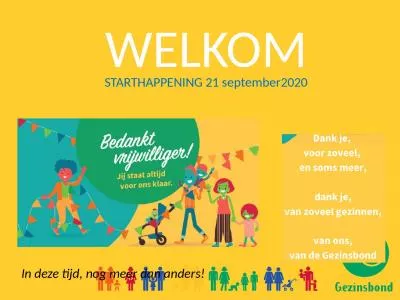 WELKOM STARTHAPPENING 21 september2020