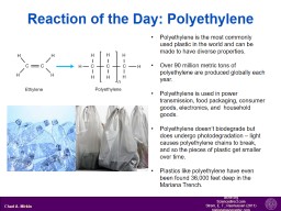 Reaction of the Day: Polyethylene