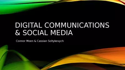 DIGITAL COMMUNICATIONS & SOCIAL MEDIA