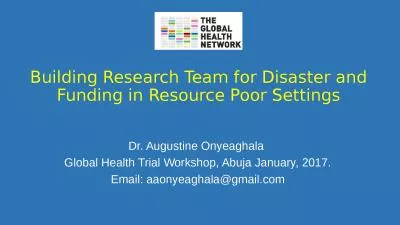 Building Research Team for Disaster and Funding