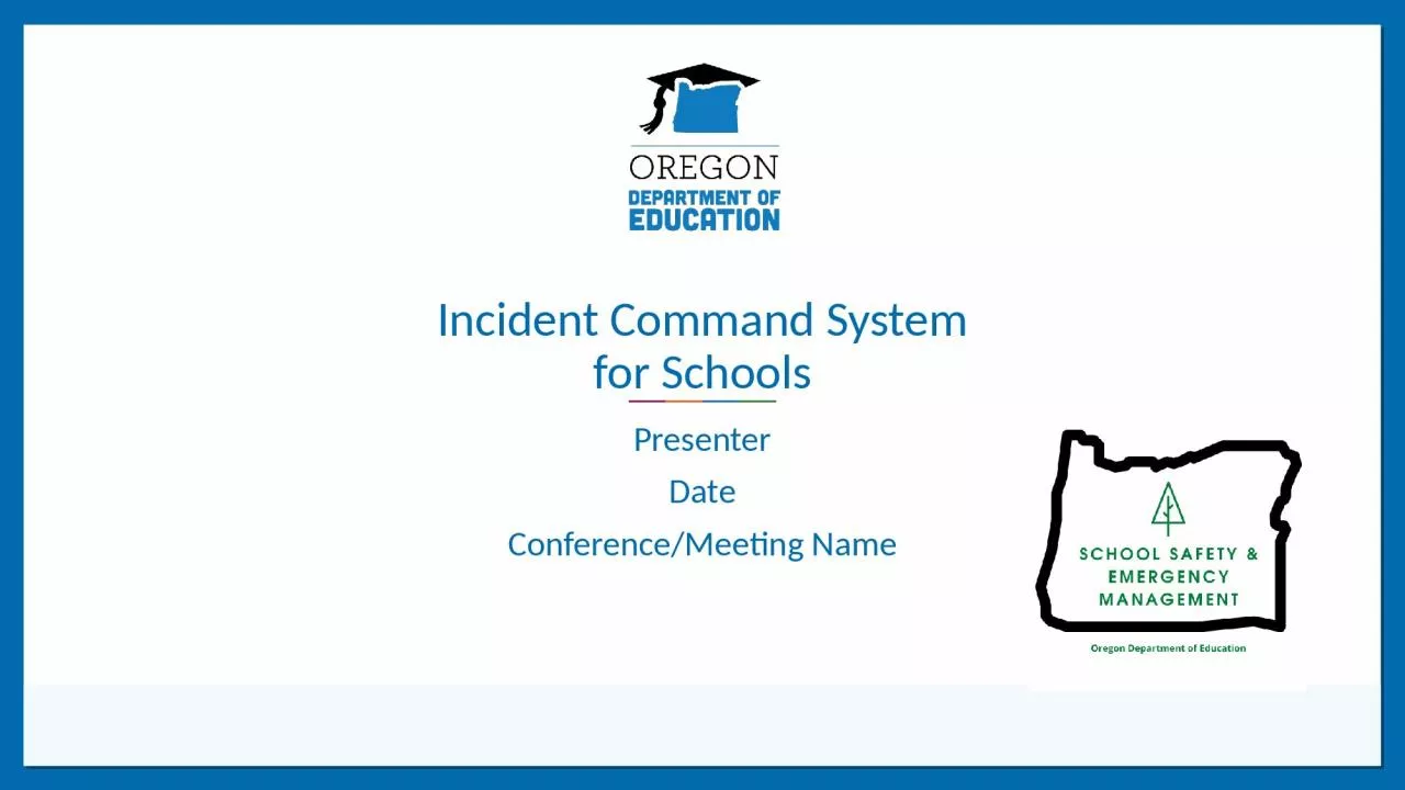 Incident Command System for Schools